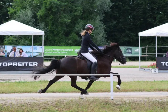 Reiterin Alma Brandstätter auf ihrem Pferd Frigg. | Foto: Lena Dillinger
