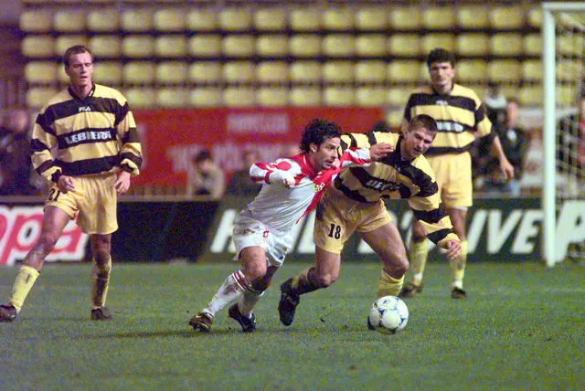 Im Bienendress gastierte der GAK 1998 unter anderem beim AS Monaco. | Foto: GEPA