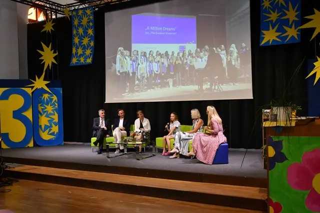 "Talkshow" im Zuge des Festakts | Foto: Europagymnasium Baumgartenberg