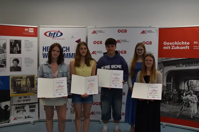 Ehrungen in Scheibbs: Gewerkschaftsbund und Arbeiterkammer hatten zu ihrem großen Aufsatzwettbewerb im Bezirk aufgerufen.