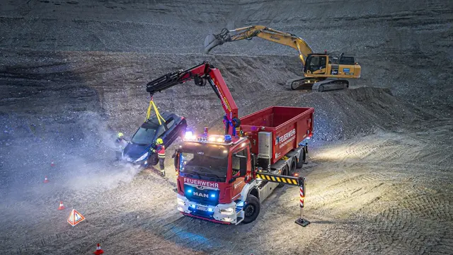 Das Wechselladefahrzeug ist ein echter Allrounder. | Foto: FF Steyr