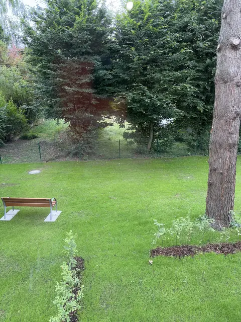 Der Blick ins Grüne von der Wohnung aus. | Foto: Schrofner