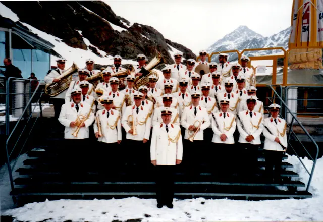 Das Konzert am Pitztaler Gletscher im Jahr 2002. | Foto: Polizeimusik Innsbruck/Max Lechner