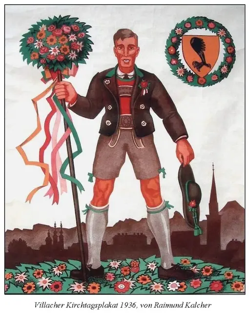 Das erste Villacher Kirchtagsplakat aus dem Jahr 1936 von Raimund Kalcher | Foto: Archiv Villacher Kirchtag