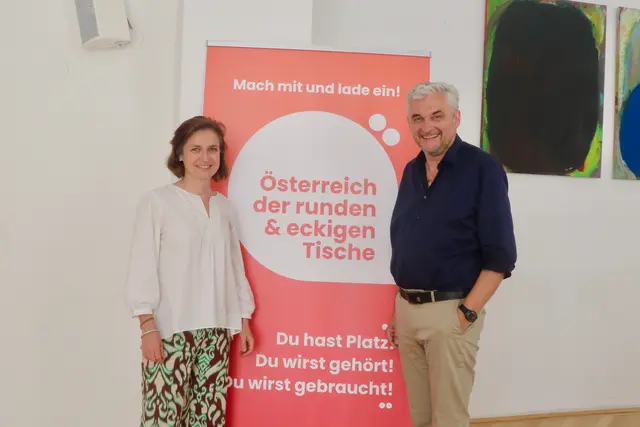 Katharina Jeschke und Otto Neubauer sind für  "Österreich der runden und eckigen Tische" aktiv. | Foto: Ulrike Kozeschnik-Schlick