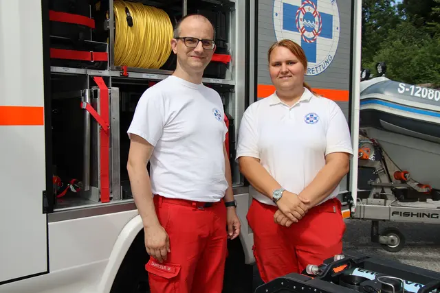 Wasserrettung Salzburg: Markus und Mona.