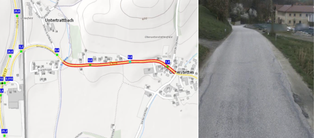 Die Straße in Tollet wird verbreitert. Dafür muss sie gesperrt werden.  | Foto: Land OÖ