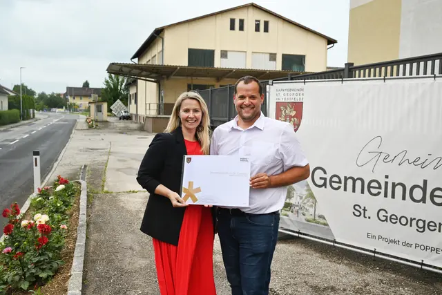 Vbgm. Karin Grünberger und Bgm. Christoph Haselsteiner | Foto: Marktgemeinde St. Georgen/Y.