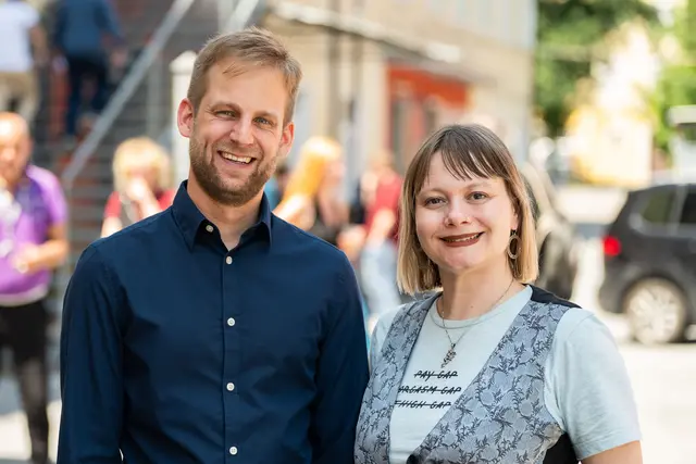 Alexander Melinz wurde mit 97 Prozent zum Landesvorsitzenden der KPÖ Steiermark gewählt, Miriam Herlicska ist die neue Stellvertreterin und Frauenvorsitzende der Partei.  | Foto: KPÖ