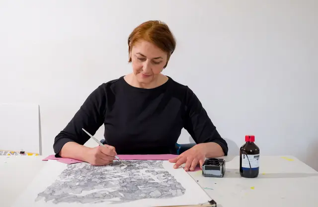 Donaufestwochen im Strudengau: Anna Maria Brandstätter öffnet ein temporäres Atelier im 20er Hof, Grein. | Foto: Bernhard Waldmann