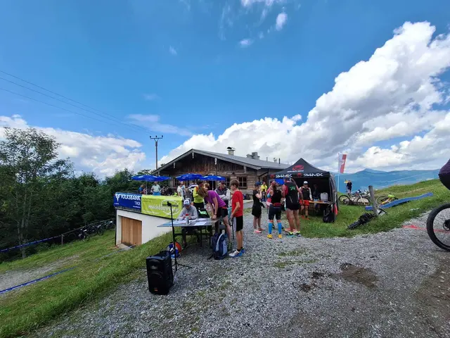 Wechselzone beim Gasthof Scheibenwald. | Foto: Bergsportverein Kössen