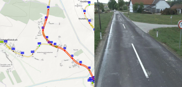 Die Hauser Straße bei Teucht (Peuerbach) wird im August 2025 saniert.  | Foto: Land OÖ