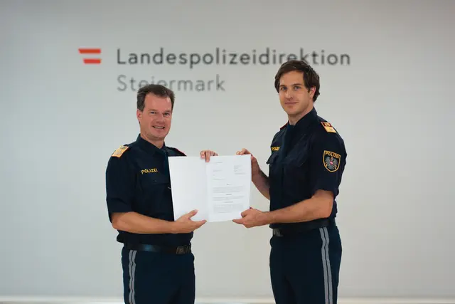 Neue Aufgaben für steirische Polizisten. Benedikt Weinhandl wird neuer stellvertretender Leiter des Verkehrsreferates im Stadtpolizeikommando Graz. | Foto: Michael Martinelli