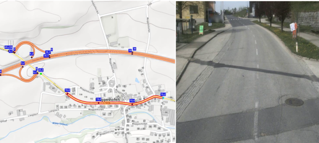 Die Ortsdurchfahrt Meggenhofen bekommt im August 2025 einen neuen Straßenbelag.  | Foto: Land OÖ
