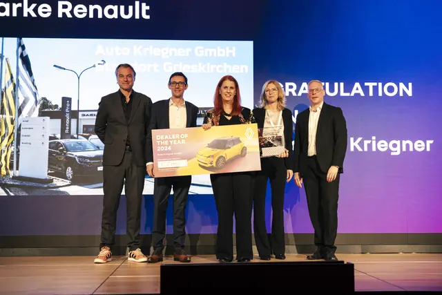 Auto Kriegner konnte sich den Award „Renault Dealer of the Year 2024“ sichern. | Foto: Auto Kriegner
