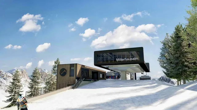 Ende November wird die neue "Mitterhausalm I" eröffnet. Die Baukosten für dieses Projekt belaufen sich auf 15 Millionen Euro. | Foto: Pilz und Partner