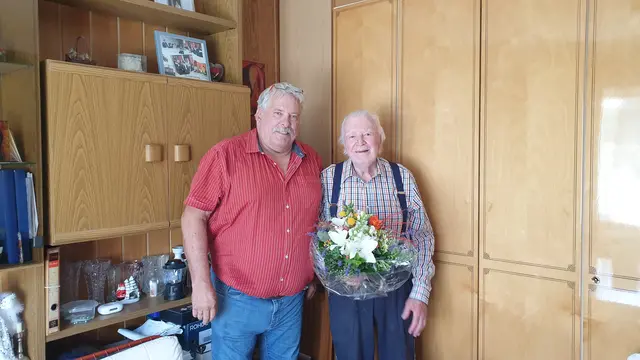 Ein weiteres bemerkenswertes Jubiläum konnte Herr Herbert Gaiswinkler feiern. | Foto: Gemeinde Maria Lanzendorf