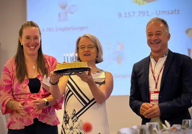 Das aktuelle Führungsteam feiert: Christina Sternig, Karin Hohenegger und Christian Wiesmayr | Foto: BNI Nordkette