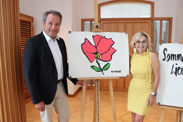 TVB-Obmann Franz Theurl und Bürgermeisterin Elisabeth Blanik freuen sich schon auf ein gelungenes Sommerfest 2025. | Foto: Lea Mayr