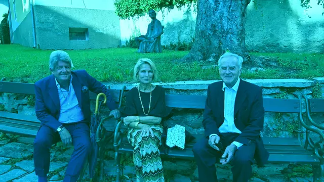 Hampson-Freunde Bibi und Sonja Foith sowie Herbert Koch