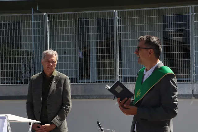 Dietmar Waldeck (Technischer Vorstand GHS) und Lorant Veress (Pastoralassistent). | Foto: Seelos