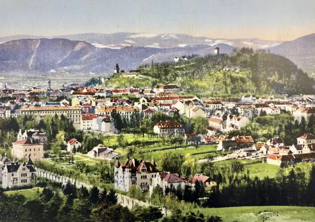 Ein vergangener Blick auf die Stadt Graz vom Ruckerlberg aus. | Foto: Sammlung Kubinzky