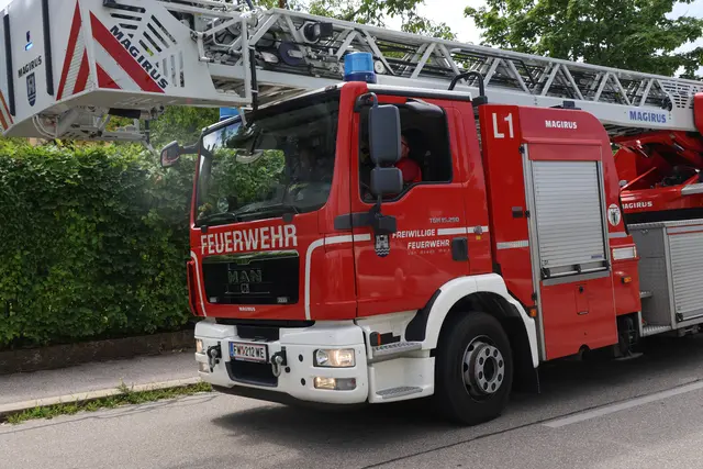 Großeinsatz der Einsatzkräfte in Wels-Neustadt. Ein vermeintliches Feuer stellte sich als angebranntes Essen heraus. | Foto: laumat.at