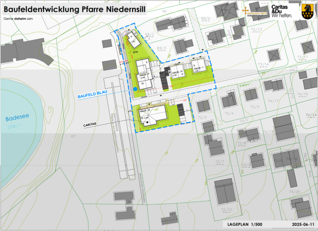 Lageplan der ersten Bauetappe. | Foto: Gemeinde Niedernsill