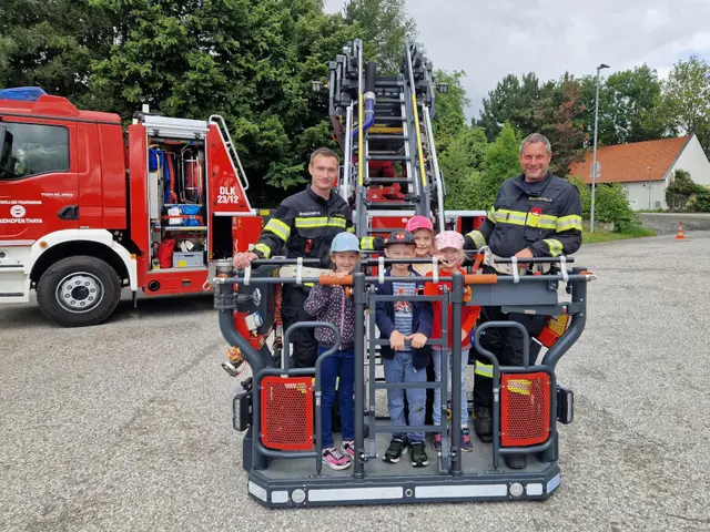 Mit der Drehleiter ging es in luftige Höhen für einen tollen Blick über Waidhofen. | Foto: FF Waidhofen/Thaya