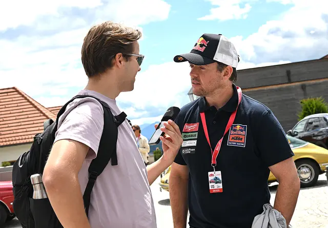 Teilnehmer Matthias Walkner, Gewinner der Rallye Dakar zeigte sich im Interview von der Veranstaltung begeistert. | Foto: Josef Bodner