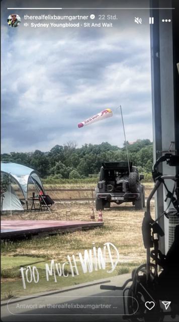 Zwei Stunden zuvor hatte Baumgartner noch eine Instagram-Story gepostet, die ihn bei seinen Vorbereitungen auf den Paragleiterflug zeigten.  | Foto: Screenshot einer Instagram-Story/Felix Baumgartner