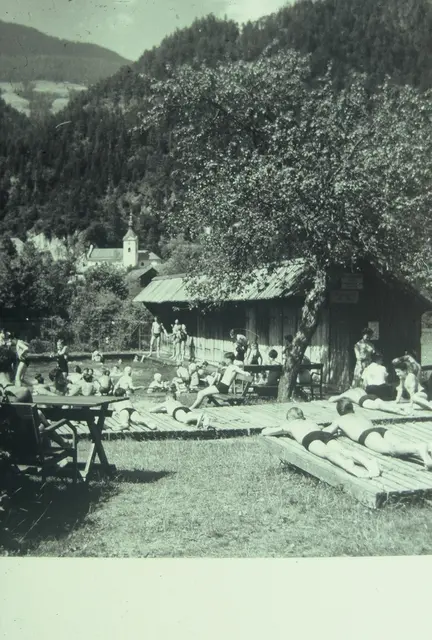Historisches Foto vom Schwimmbad