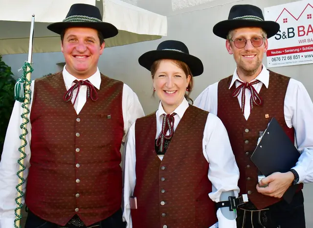 Stabführer Wolfgang Steinhuber und Obmann Florian Aigner (re)