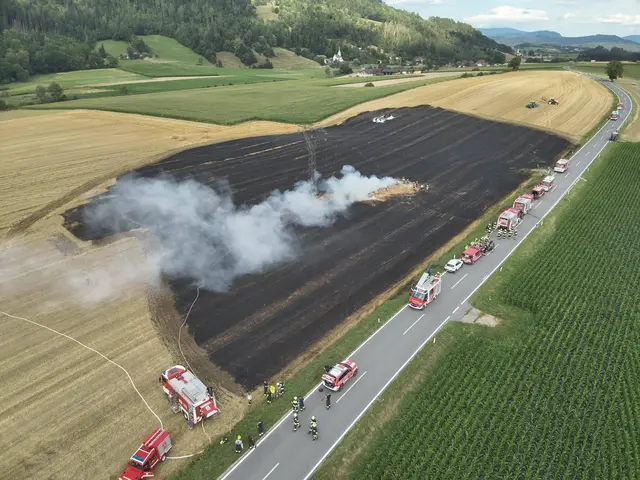 80% der Feuerwehren aus dem Stadtgebiet Völkermarkt standen im Einsatz.  | Foto: Feuerwehr Völkermarkt