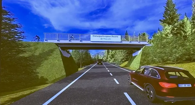 So wird die neue Radwegüberführung in Richtung Plansee einmal aussehen. | Foto: Reichel