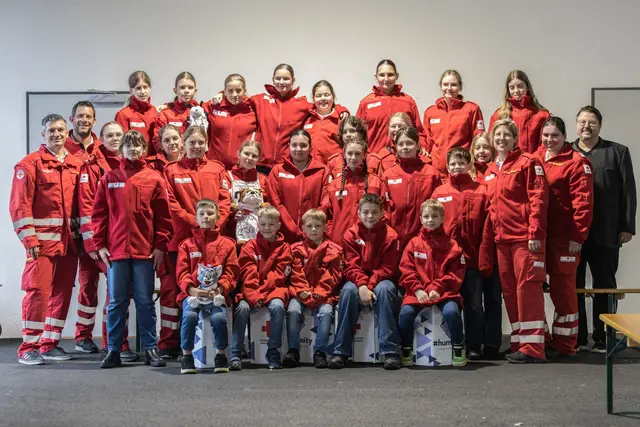 Die Jugendrotkreuzgruppe Stainz ist stolz auf den Erfolg. | Foto: Rotes Kreuz Deutschlandsberg