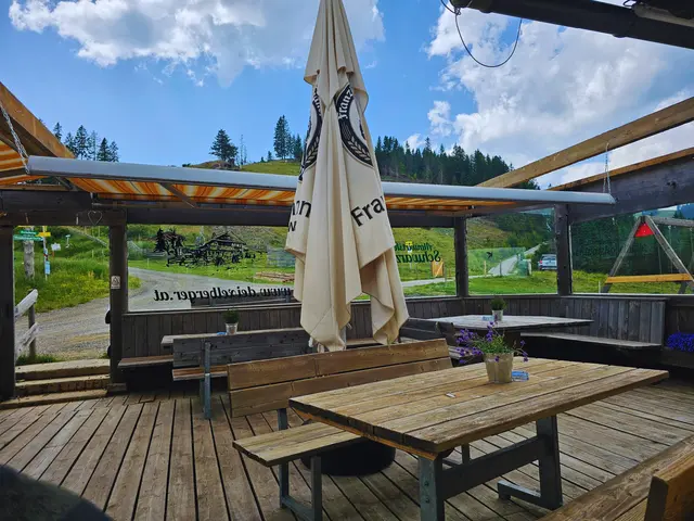 Die Terrasse lädt zum Verweilen ein.