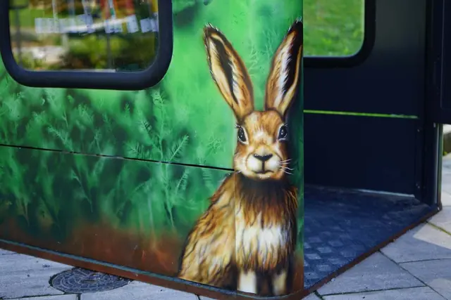 Im Einklang mit der Natur im Kurpark wurde der Bücherschrank gestaltet. | Foto: Stadtgemeinde Köflach