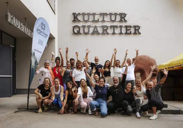 Das Team des Yoga-Festival freut sich über ein gelungenes Wochenende. | Foto: TVB Kufsteinerland / Lisa Eiersebner