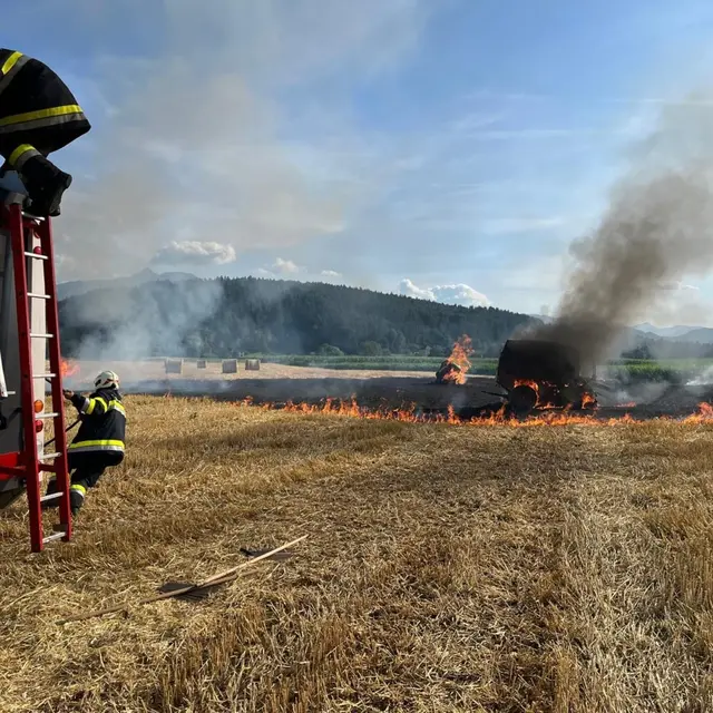 Im Einsatz standen die Freiwilligen Feuerwehren Tainach und Grafenstein. | Foto: Feuerwehr Tainach