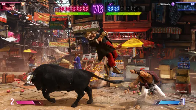 Das 'Modern' Kontrolllayout macht das Kampfsystem auch für Anfänger intuitiv, wie hier im Kräftemessen zwischen Ryu und Ken. | Foto: Capcom