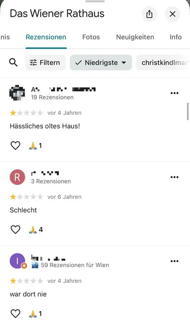 Da waren sich drei wohl einig. | Foto: Screenshot Google Maps