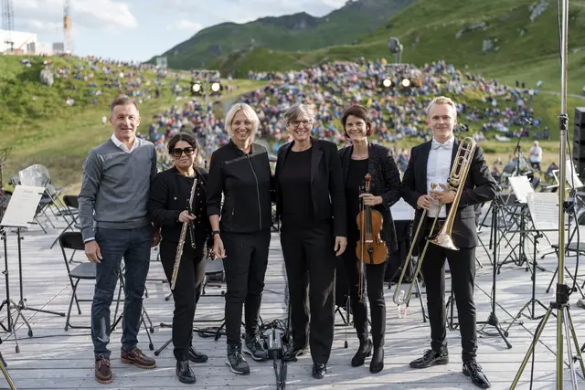 Vor beeindruckender Kulisse ging das Konzert über die Bühne. | Foto: KTVB Bad Hofgastein, Christoph Oberschneider