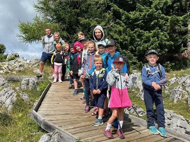 Das Betreuerteam mit den Kindern am Schöckl. | Foto: Kathi Jaritz