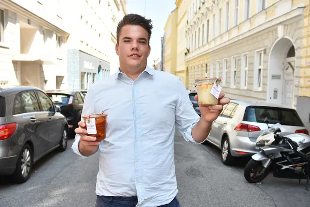 Start-up-Gründer und Koch von "Rex Eat", Felix Urbanek, im Jahr 2018. (Archiv)