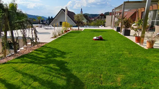 Alfred Maierhold von Rasen Maierhold erklärt, wann Vertikutieren sinnvoll ist und welche Alternativen der Rasenpflege bei Gartengestaltung und Rollrasen empfehlenswert sind. | Foto:  Rasen Maierhold