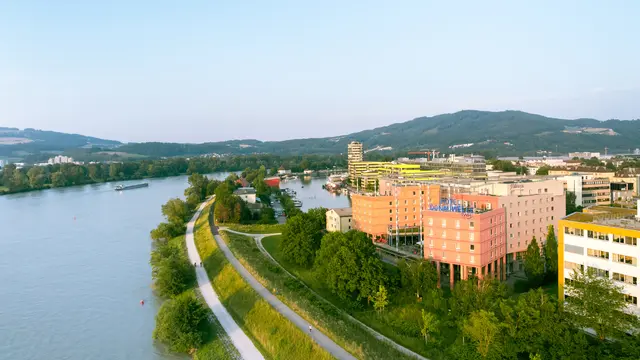 Das Hotel Donauwelle liegt direkt an der Donau und hat eigene Bienen am Dach. | Foto: Donauwelle