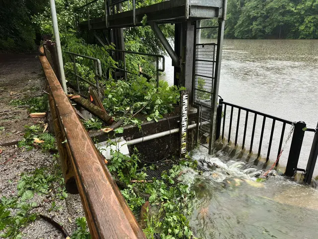 Unwetter: So sah die Thalersee-Schleuse am 21. Mai 2024 aus. | Foto: KFG