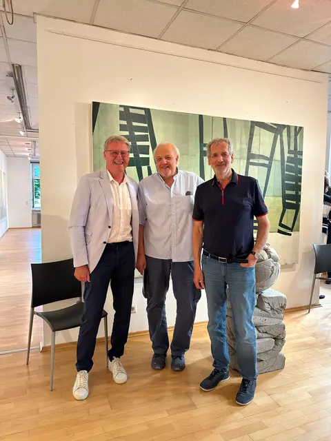 Gemeinderat Karl Heinz Smole, Künstler Heimo Raab, Berndt Kulterer | Foto: privat