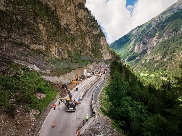 Ende 2026 soll die Kanzelgalerie fertiggestellt sein. 39 Millionen Euro werden hier in die Sicherheit investiert. | Foto: Land Tirol/Christanell